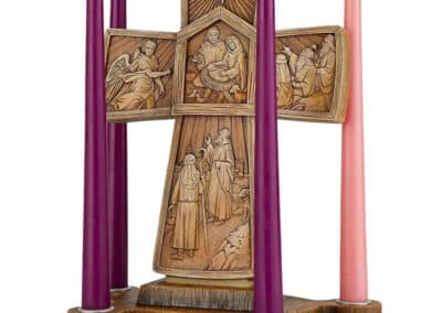 Cross Advent Candle Holder -P5880a__69205