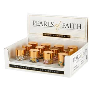 Pearls of Faith Mini Rosaries in a Bottle Display Set