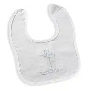 Baptismal Bib with Cross - 12/pk