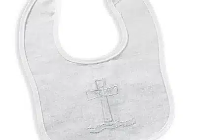 Baptismal Bib with Cross - 12/pk