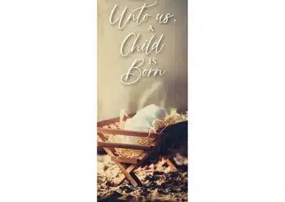 Manger For Unto Us a Child is Born X-Stand Banner
