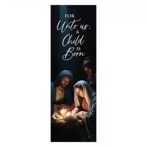 Holy Family For Unto Us a Child is Born X-Stand Banner