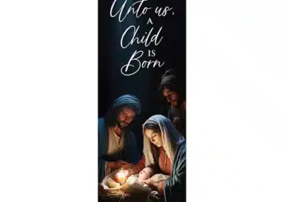 Holy Family For Unto Us a Child is Born X-Stand Banner