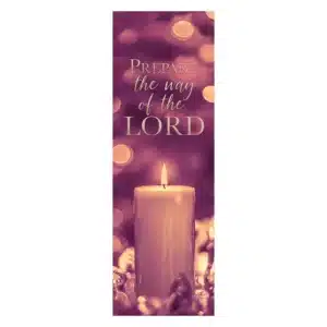 Candle Prepare the Way of the Lord Banner