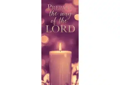Candle Prepare the Way of the Lord Banner