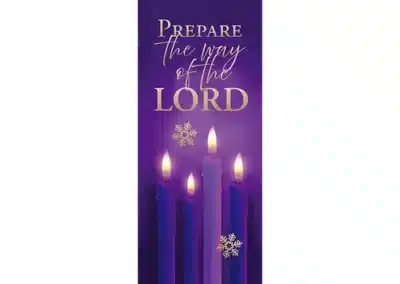 Four Candle Prepare the Way of the Lord Banner