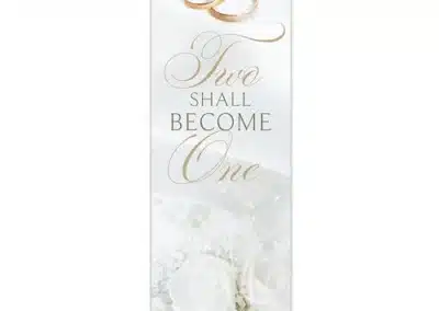 Two Shall Become One Gold Banner