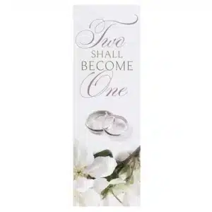 Two Shall Become One Silver Banner