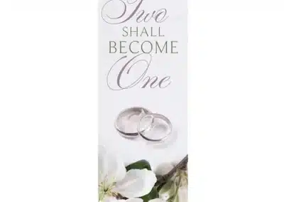Two Shall Become One Silver Banner