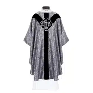 Black/Silver Damascene Chasuble