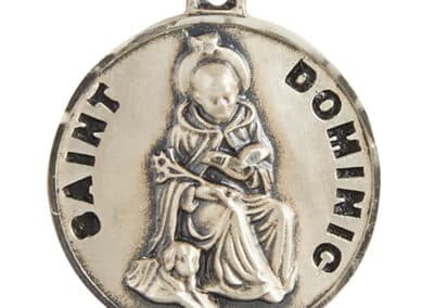 Sterling Patron Saint Dominic Medal SS727-15__13388