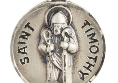 Sterling Silver Patron Saint Timothy Medal