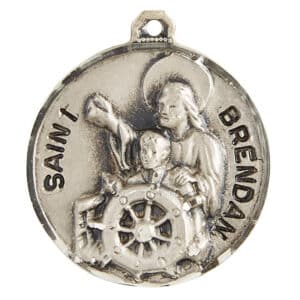 Sterling Silver Patron Saint Brendan Medal