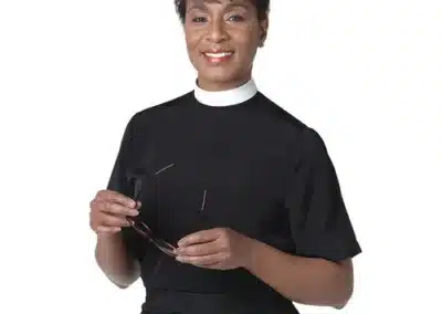 Women's Neckband Clergy Shell Blouse - Black