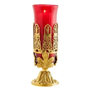 All Saints Sanctuary Light with Red Glass Globe