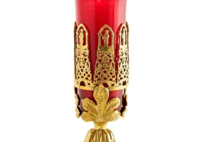 All Saints Sanctuary Light with Red Glass Globe