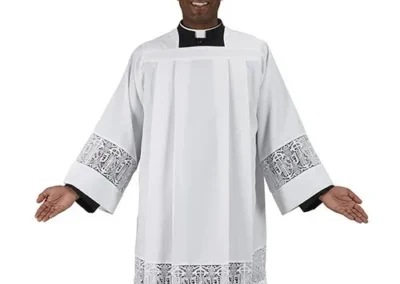 Latin Cross and IHS Lace Surplice