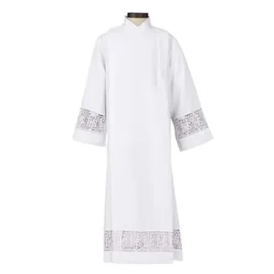Latin Cross and IHS Lace Front Wrap Alb