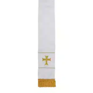 Maltese Jacquard Bookmark: White