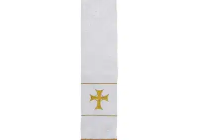 Maltese Jacquard Bookmark: White