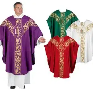 Embroidered Chasuble Set/4