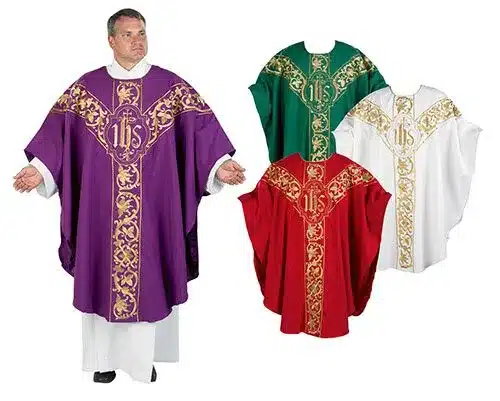 Embroidered Chasuble Set/4 Embroidered Chasuble Set/4