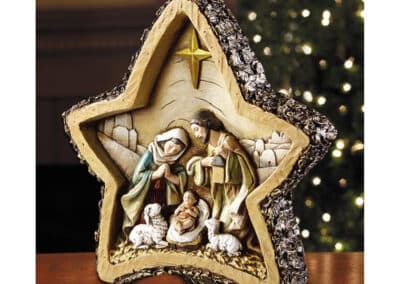 Resin Woodgrain Star Nativity WC123A__40044
