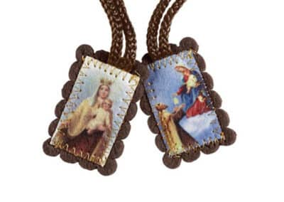 Small Brown Wool Scapular - 12/pk WC146__35878