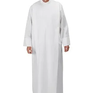 Front Wrap Alb - 65% Poly/35% Cotton with lining on the yoke