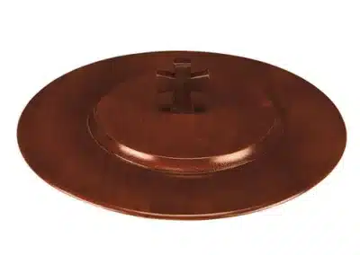 Walnut Stain Wood Communion Tray Lid
