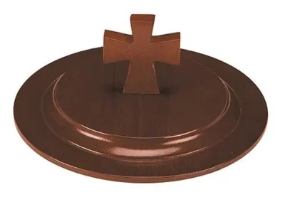 Walnut Stain Wood Stacking Bread Plate Lid