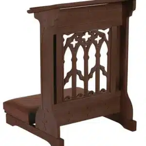 Canterbury Padded Kneeler - Walnut Stain