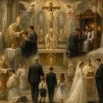 the Seven Sacraments of the Catholic Church as one continuous human journey.