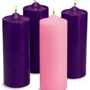 3 x 9" Advent Pillars