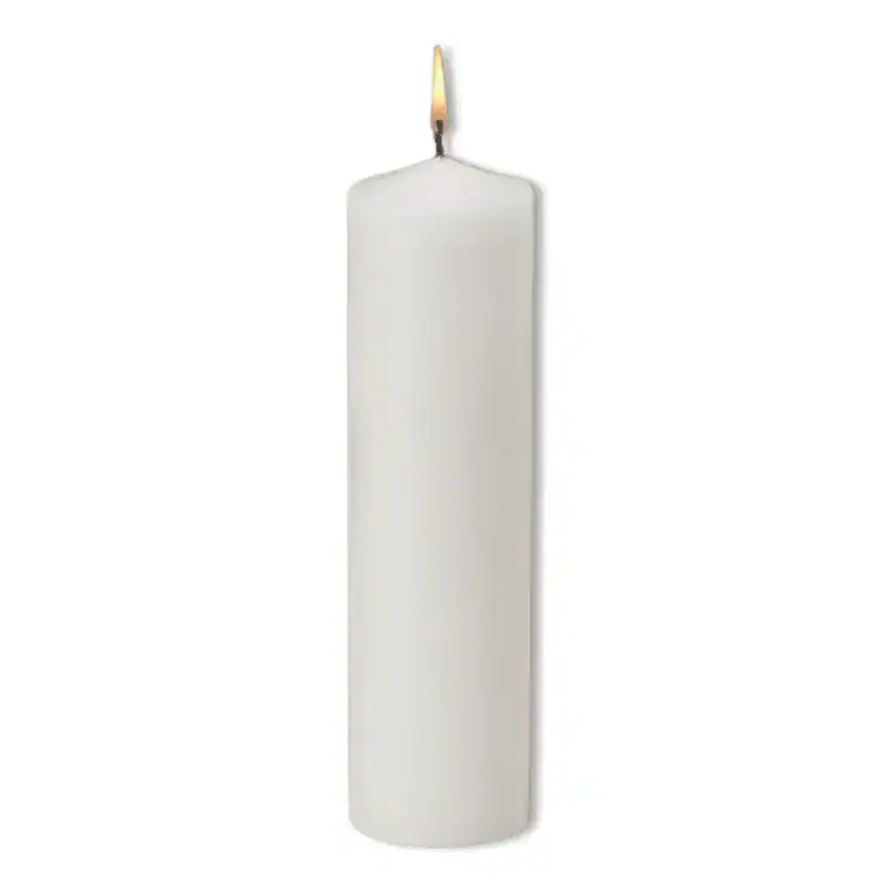 Plain White Pillar Memorial Candle Plain White Pillar Memorial Candle