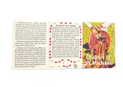 Chaplet of Saint Michael Prayer Card Pamphlet – Step-by-Step Catholic Prayer Guide: A000009-2