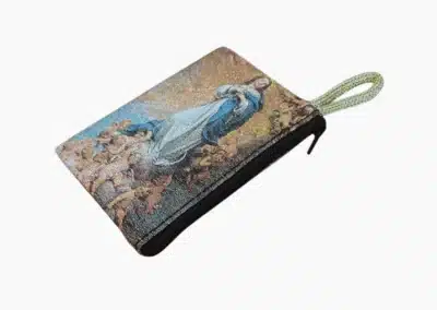 Immaculate Conception Rosary Pouch – Tapestry Zipper Case – 3" × 4": A000010-1