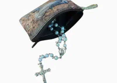 Immaculate Conception Rosary Pouch – Tapestry Zipper Case – 3" × 4": A000010-2