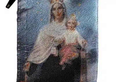 Our Lady of Mount Carmel with Child Jesus Rosary Pouch – Large Tapestry Zipper Case – 4" × 6": A000014