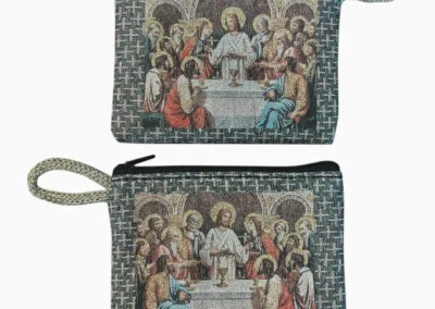Last Supper Rosary Pouch – Tapestry Zipper Case – 3" × 4": A000015