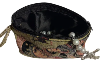 Our Lady of Perpetual Help Rosary Pouch – Tapestry Zipper Case – 3" × 4": A000018-4