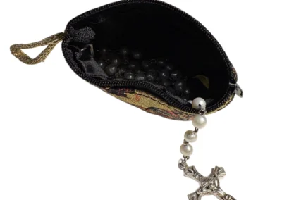 Our Lady of Perpetual Help Rosary Pouch – Tapestry Zipper Case – 3" × 4": A000018-5