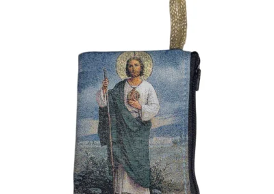 Saint Jude Rosary Pouch – Tapestry Zipper Case – 3" × 4": A000022-2