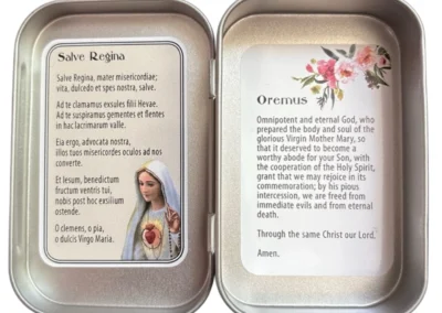 Mary Wooden Rosary in Prayer Tin – Handcrafted 10mm Beads – 18": A000024-5