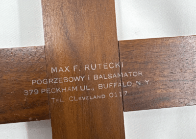 Vintage Catholic Sick Call Crucifix Set – Max F. Rutecki Funeral Director, Buffalo, NY – Complete c. 1945–1960: AHZ0004-11
