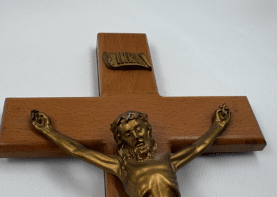Vintage Catholic Sick Call Crucifix Set – Max F. Rutecki Funeral Director, Buffalo, NY – Complete c. 1945–1960: AHZ0004-12