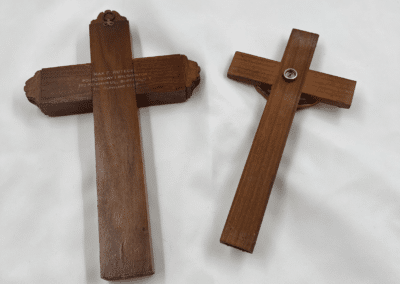 Vintage Catholic Sick Call Crucifix Set – Max F. Rutecki Funeral Director, Buffalo, NY – Complete c. 1945–1960:AHZ0004-7