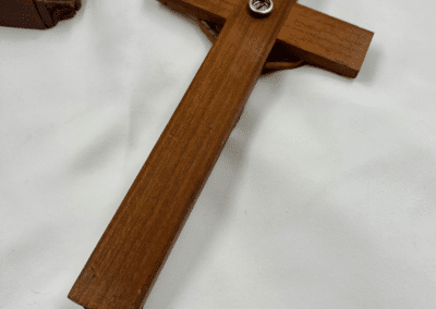 Vintage Catholic Sick Call Crucifix Set – Max F. Rutecki Funeral Director, Buffalo, NY – Complete c. 1945–1960: AHZ0004-9