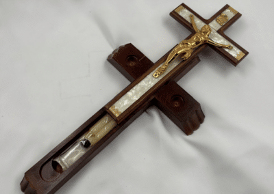 Mother-of-Pearl Style Inlay with Original Candle and Holy Water Bottle – c. 1955–1975:AHZ0005