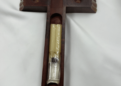 Mother-of-Pearl Style Inlay with Original Candle and Holy Water Bottle – c. 1955–1975:AHZ0005-6